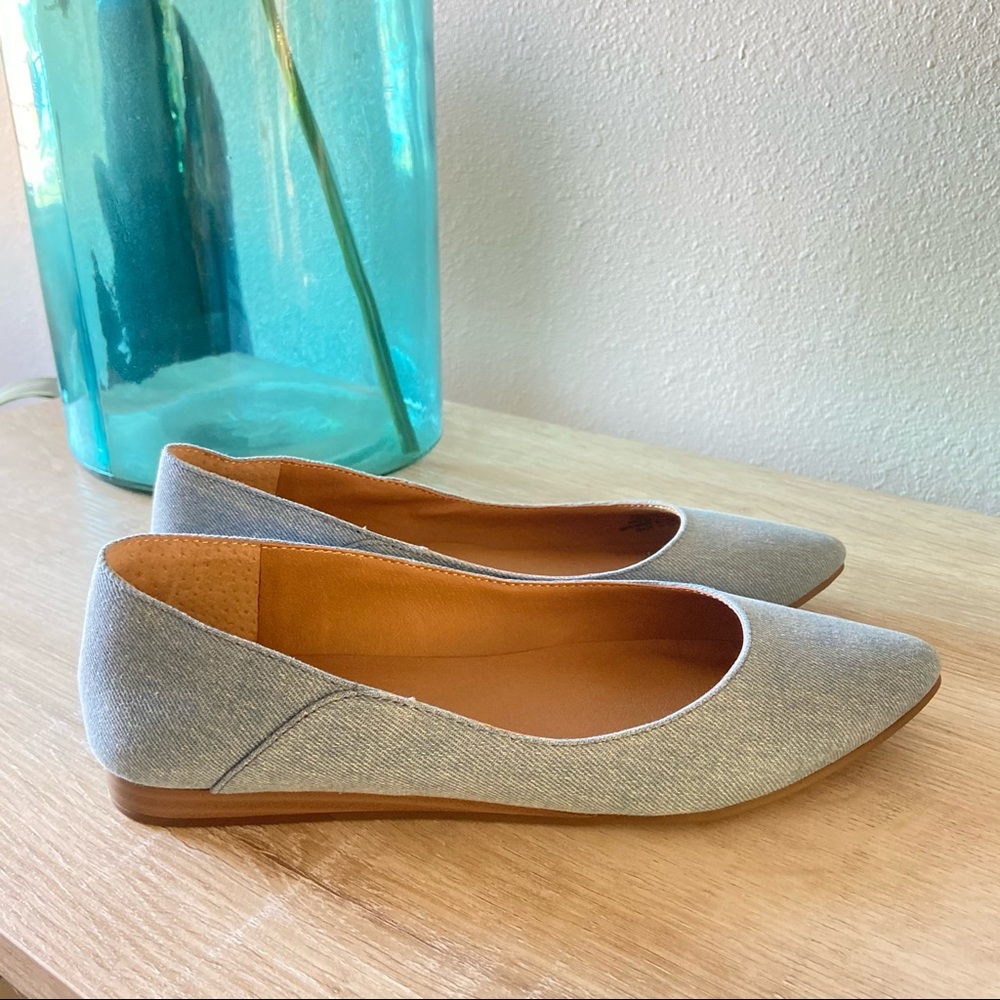 Lucky Brand Bylando Denim Pointy Flats - Picture 5 of 7